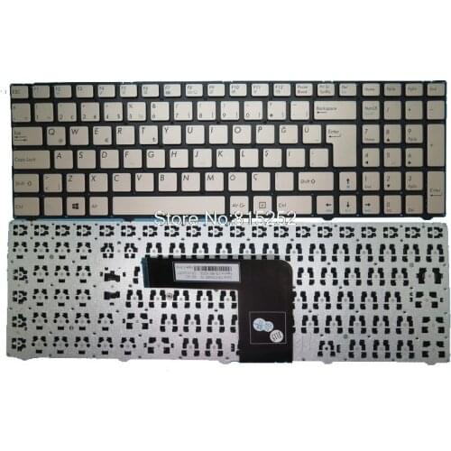 Laptop Keyboard For Pegatron D15 D15D D15B V150062GK1 TR V150062BK 0KN0-1B2TU41 Without frame New Turkey TR Gold