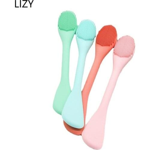 LIZY Silicone Facial Wash Brush Exfoliating Pores Blackhead Removal Face massage Brush Makeup Cleansing Skin Care Tools