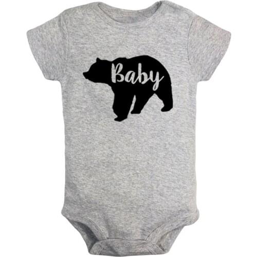 Baby Bear Mama Papa Bear Sister Brother Bear Design Newborn Baby Boys Girls Outfits Jumpsuit Print Infant Bodysuit Clothes Sets