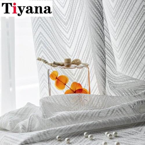 Cartoon Embroidered Yellow Star Tulle Curtains for Living Room Transparent Mesh Tulle Curtains for Children Room JK227Z