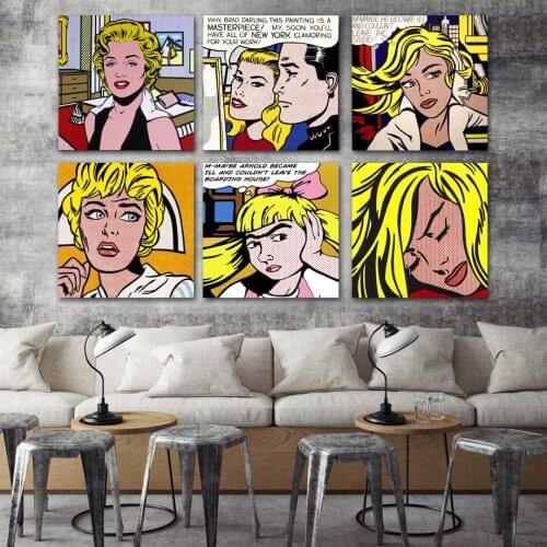 Wall Art Canvas Painting Vintage American Girl Nordic Posters And Prints Canvas Pictures For Living Room Salon Decor Bar