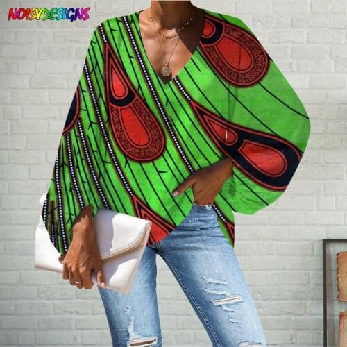 NOISYDESIGNS Autumn Women Fashion Blouses Orange Peacock Feathers Ankara African Print Female Clothes Long Sleeve Chiffon Shirts