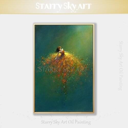 New Arrivals Painting Hand-painted High Quality Abstract Woman Figure Oil Painting on Canvas Wall Art Lady Dancer Oil Painting