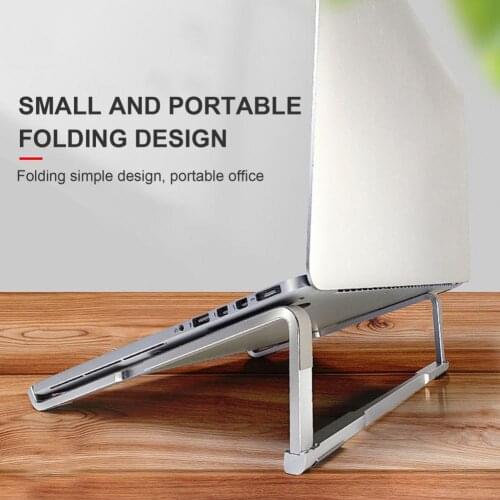 Notebook Riser Strong Bearing Capacity Good Hardness Foldable Desk Laptop Holding Stand for Office