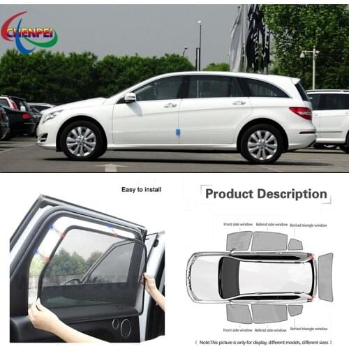 For Mercedes Benz R350 Car Full Side Windows Magnetic Sun Shade UV Protection Ray Blocking Mesh Visor Decoration Accessories