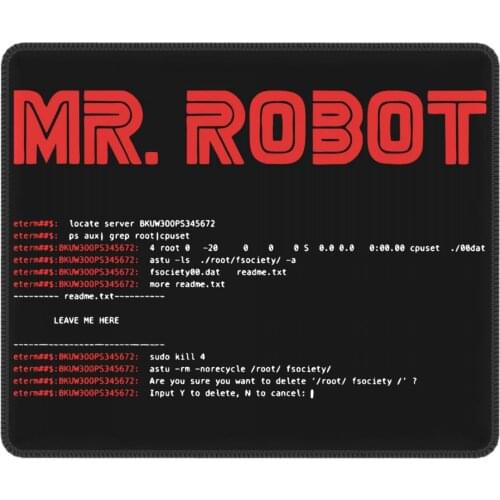 Mr Robot Crazy Mouse Pad Arch Linux Programmer Computer Developer Geek Nerd Antislip Soft Mat Rubber PC Table Decoration Cover