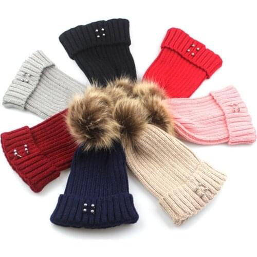 Simplicity Casual Winter Autumn Children Soft Elasticity Warm Knitted Hat Wool Cap