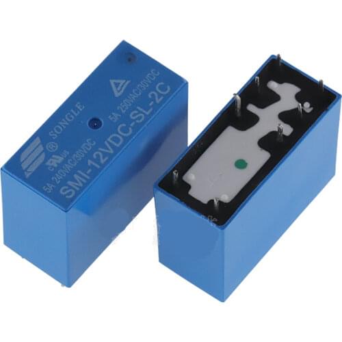 Free shipping 50PCS SMI-2C | SMI-12VDC-SL-2C 5A 250VAC / 30VDC 8 feet relay
