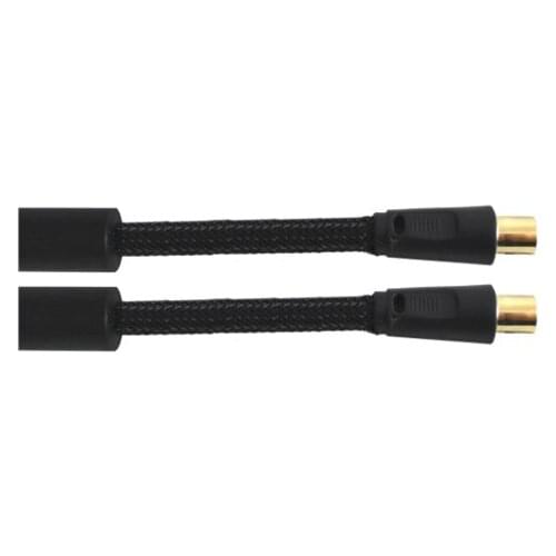 Silver HT-male/female DIGITAL TV Cable for Antenna 5 meters. With gold connection, Nylon mesh and double filter