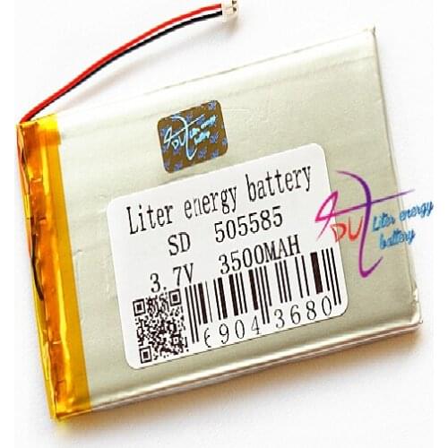 PH 1.25mm) 505585 3.7V 3500MAH 495383 Universal Li-ion battery for tablet pc 7 inch 8 9 Laptop Notebook keyboard MID