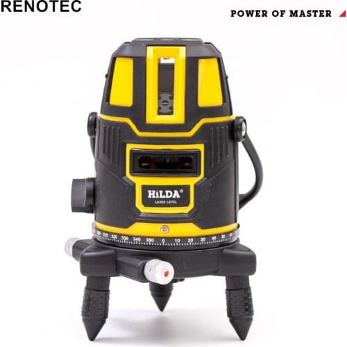 1SET Laser Level 5 Lines 3D Self-Leveling 360 Horizontal Vertical Cross engineering surveying high-precision red Laser Beam Line