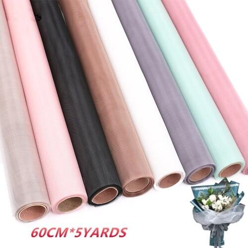 1roll 60cmx5yards High Quality Yarn Roll Wedding Decoration Flower Wrapping Crystal Tulle Organza Gauze Birthday Party Table Run