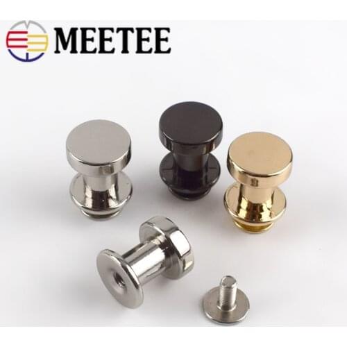 10/20pcs 11x12mm Flat Head Screws Nail Rivet Buckle Bags Strap Decor Foot Screw Nail Clasp DIY Leather Hardware Accessories