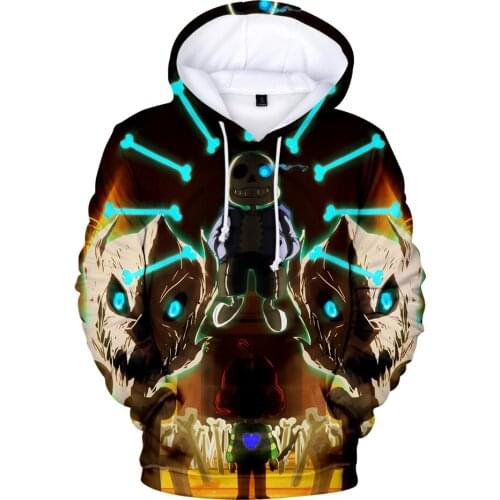 2021 Funny The game plot Hoodies Sweatshirts Men/Women Funny Kawaii Streetwear Harajuku Hoodies 3D Print Undertale Mens Hoodies