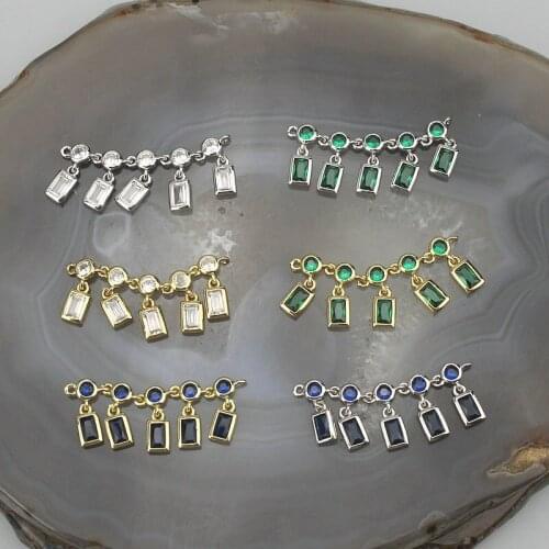 35*15mm 10pcs/lot New fashion cz connector,popular cz jewelry connector,accessories jewelry wholesale