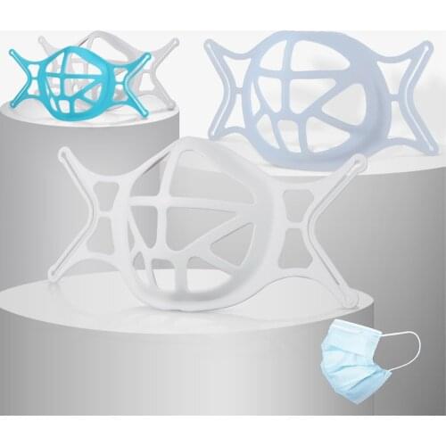 5pcs 3D Mouth Mask Support Breathing Assist Mask Inner Cushion Bracket Food Grade Silicone Mask Holder Breathable Valve Reusable