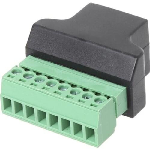 RJ45 Female To Screw Terminal 8 Pin Connector Ethernet Cable Extender Adapter