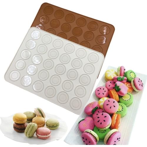 30 Hole Non-stick Silicone Baking Mat Pad Sheet Macaron Cake Pad Bakeware Oven Baking Sheet Tray Cake Cookies Baking Tools