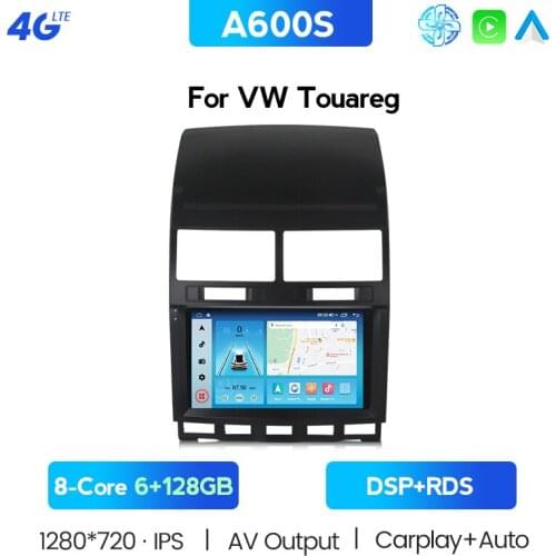 RDS 2 Din Android 10 Car Radio For Volkswagen VW Touareg T5 Transporter Multivan 2din Stereo Receiver Auto Audio Navigation DVD