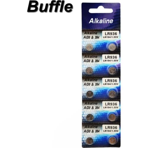 10pcs/lot Buffle AG9 1.55V Watch Coin Battery 394 L936 LR45 194 Electronic Card Installed Lithium Batteries Button Cell