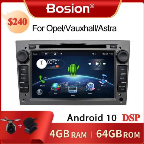 Bosion DSP IPS 4GB Android 10.0 2 DIN CAR GPS for Opel Vauxhall Astra H G J Vectra Antara Zafira Corsa Vivaro Meriva Veda DVD