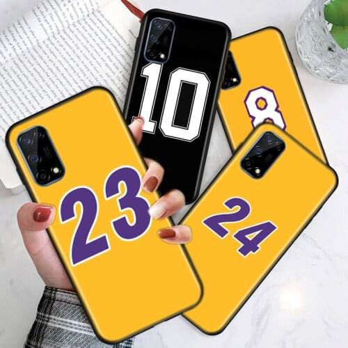 Lucky number 23 24 For Realme V15 X50 X7 X3 superzoom X2 C17 C11 C3 7i 7 6i 6S 6 5 Narzo 20 5G Pro Soft Phone Case