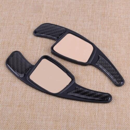 Black Carbon Fiber Car Inner Gear Shift Extension Paddle Stickers Fit For Audi A3 A4 A5 A6 A7 A8 Q2 Q3 Q5 Q7 Q8 TT 8S TTS 2019