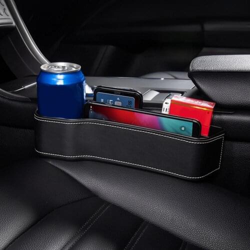 Car Seat Gap Filler Organizer Car Front Seat Leather Storage Box