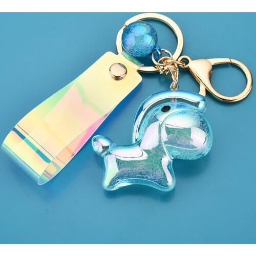 Creativity Cute Cartoon Horse Keychains Accessories Animal Key Chains Car Couple Bag Pendant Small Gift Key Ring