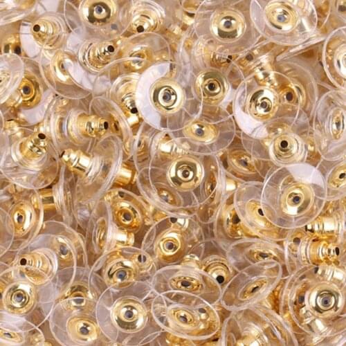100-200Pcs/Rubber Earring Backs Hooks Stoppers Round Ear Plug Blocked Caps Earring Sleeves For Jewelry Making DIY Accessories