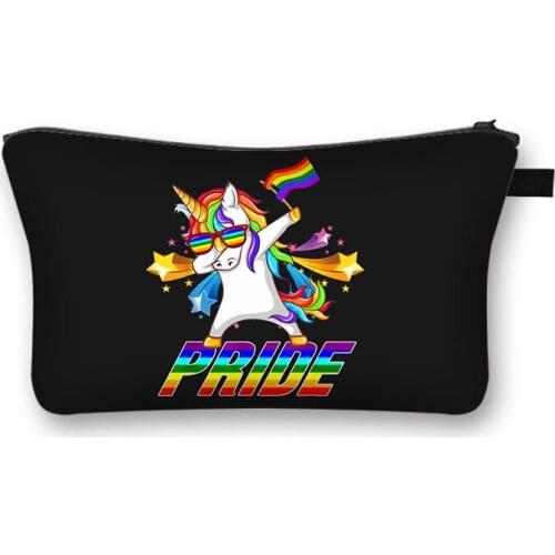 Lgbt Rainbow Cosmetic Bag Women Makeup Bag Girls Storage Bags Ladies Cosmetic Case Female Make Up Pouches Organizer