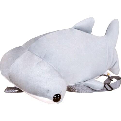 Kawaii Simulation Hammerhead Shark Backpack Plush Toy Kids Toys Stuffed Plush Animals Girl Gifts Toys for Children Home Decor