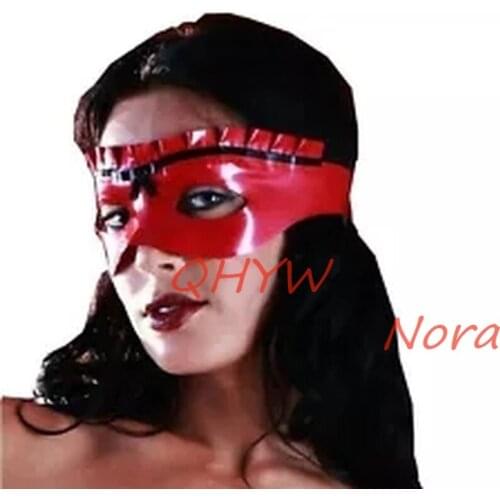 Natural Handmade Latex Eyes Cover Customized Fetish heroine face mask sexy lingerie Party Club Wear halloween costumes for women