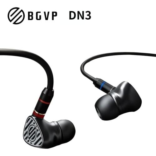 BGVP DN3 Earphones Hybrid Drivers In-Ear Monitors with MMCX Cable