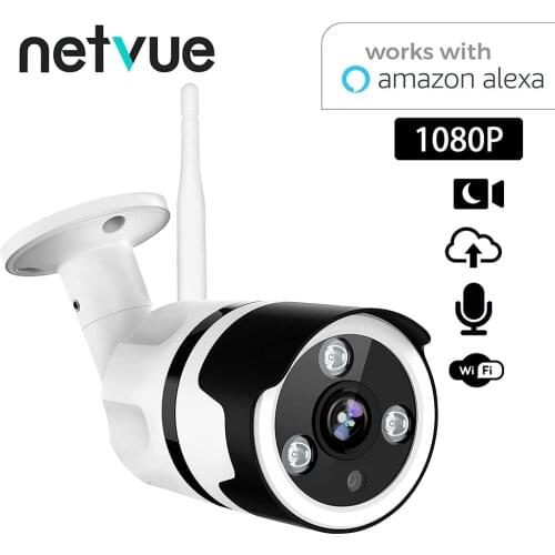 FHD Night Vision, A.I. Motion Detection, Instant Alert via Phone, 2-Way Audio, Live Video Zooms Function, Cloud Storage/Micro SD