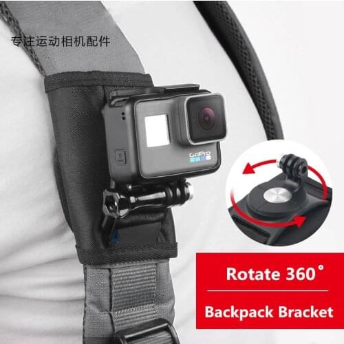 360 Degree Rotation Adjustable Backpack Shoulder Strap Belt Mount for GoPro Hero 9 8 7 6 5 for DJI Osmo Action Accessory