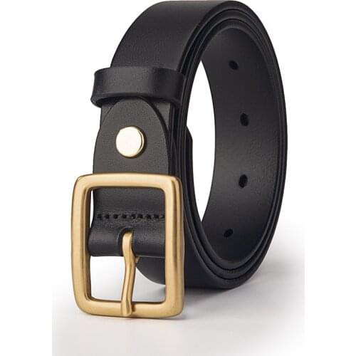 DSQBRAND brand mens belt real cowhide fashion retro style simple square buckle design DSQ letters embossed luxury