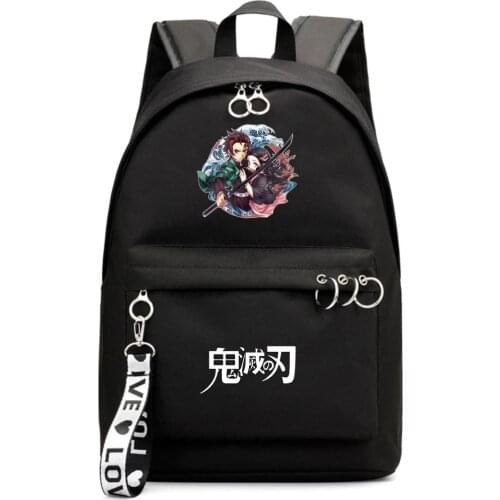 Demon Slayer Kimetsuno Yaiba Backpack Casual Women&Men Travel Backpack Teenage Girl School Bag Quality Backbag Mochilas Female