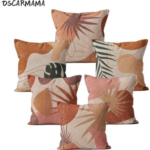 Modern Classic Nordic Flower Tropical Rectangle Linen Throw Pillow Case Kussenhoes 404550 Terrace Cushion Cover Home Decoration