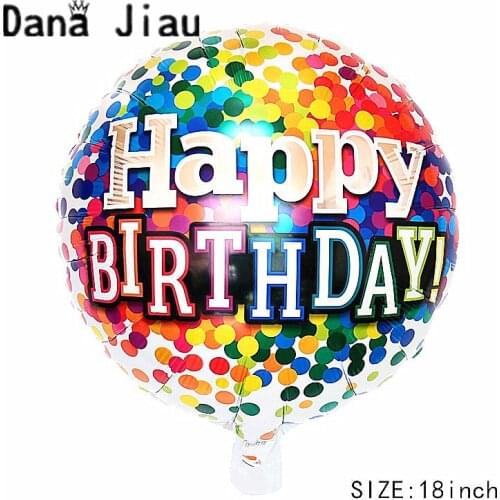 Wed decor classic happy birthday party balloon colorful Wave point decoration wedding kids toy wholesale aluminum ball supplier