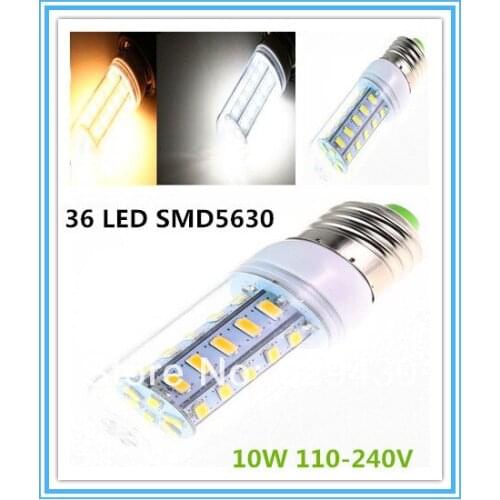 10pcs Wholesale High Bright 36 Leds Smd 5630 Led Corn Light Bulb Lamp 110v 220v Warm White Pure White
