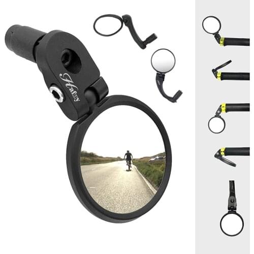 Bike Mirrors Adjustable Rotatable Handlebar Mirror Bicycle Accessories Safe Rearview Mirror Wide Angle for Racing, Road,Mountain