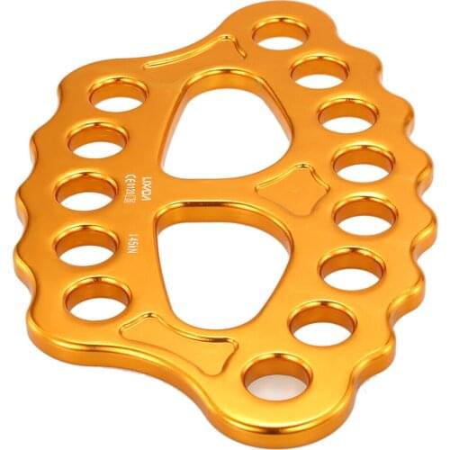 High Quality 45KN 8/15 Holes Paw Rigging Plate Outdoor Rescue Rock Climb Rescue Equipment Tool Mountaineer Anchor Connector Gear