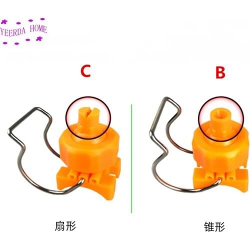 3/4" size, 10Pcs/Lot PP Plastic adjustable ball flat fan clamp spray nozzle Spray pretreatment for industrial cleaning