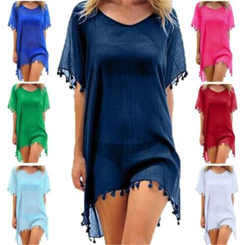 Women Beach Cover Up Lace Hollow Crochet Swimsuit Beach Dress Women 2020 Summer Cover-Ups Bathing Suit Ladies Beach Wear Tunic