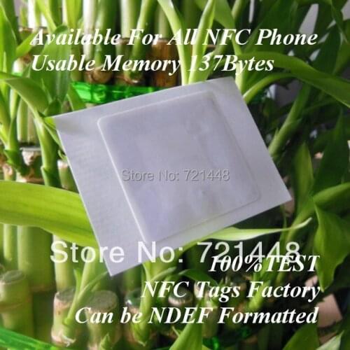 100pcs Ultralight C NFC tag for all NFC mobile phone Usable Memory 137 bytes NFC Forum Type 2 tag 35*35mm Can be NDEF formatted