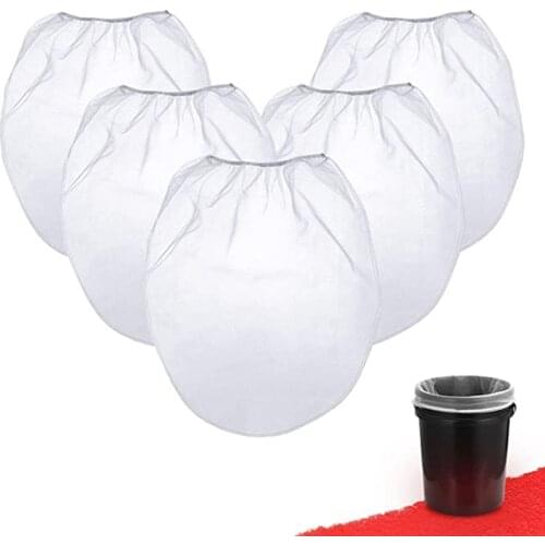 20 Pack Strainer Bag, 5 Gallon Paint Strainer with Elastic Top Opening White Fine Mesh Filters Bag for Paint Gardening