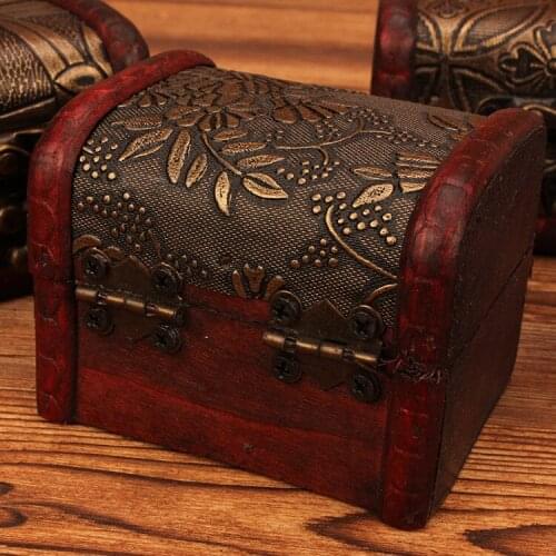 2021 Hot Sale European Retro Small Wooden Box Storage Storage Box Creative Wedding Candy Box Packaging Crafts Box