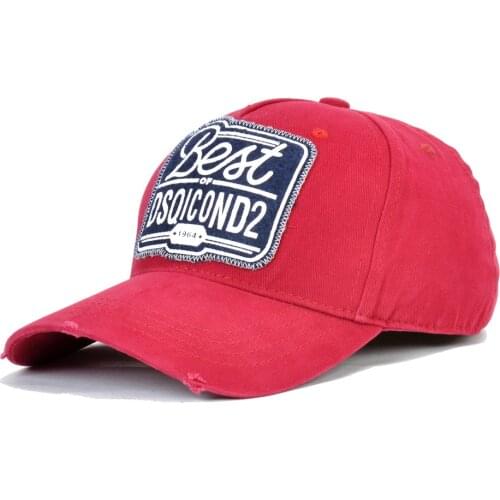 ICON 2021 red Brand DSQ2 letters Casquette Hats Embroidery Dad Hip Hop Baseball Cap DSQ Hat Black Snapback Hat Cap for Man Woman