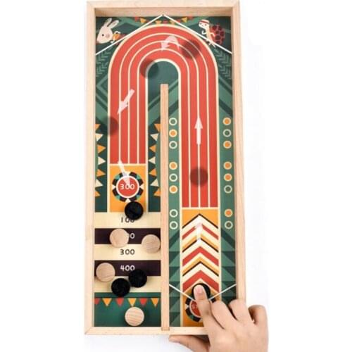 Early Education Kids Wooden Toys Desktop Ejection Chess Interactive Board Game Two-player Battle Hand-eye Coordination Cognitive